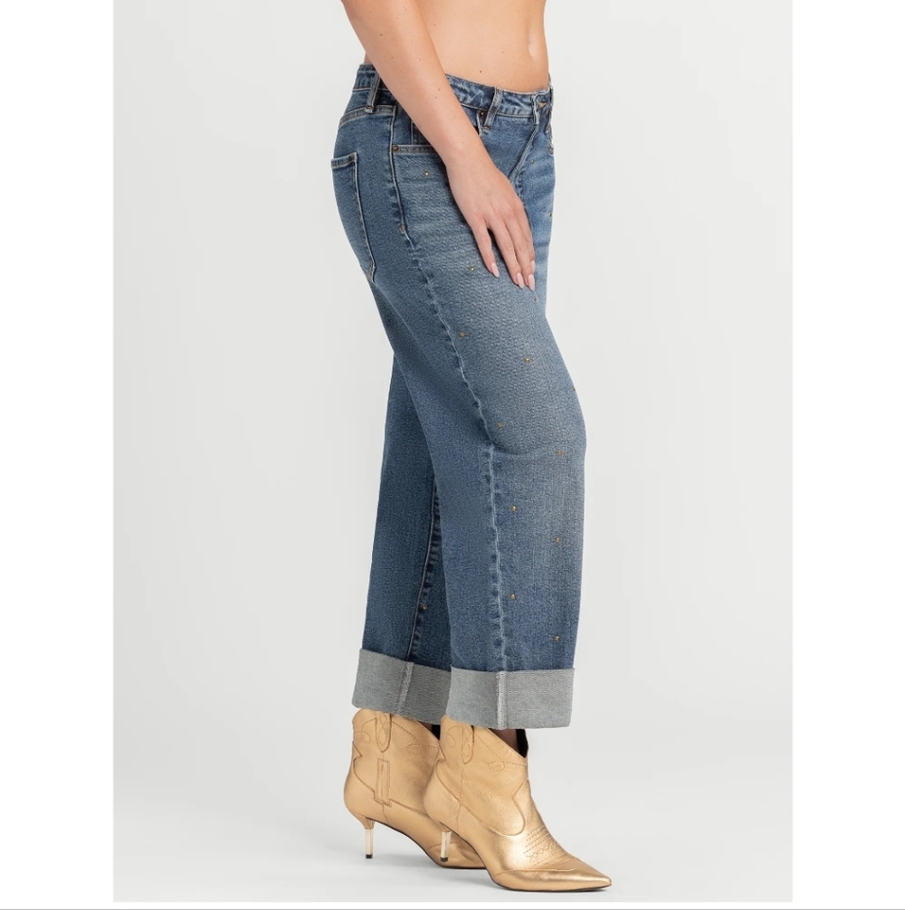 Jessica Simpson Wide Leg Boyfriend Jeans - Picture 4 of 7